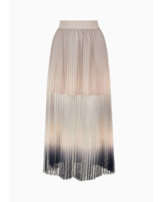Armani Exchange White Pleated Lace Mini Skirt