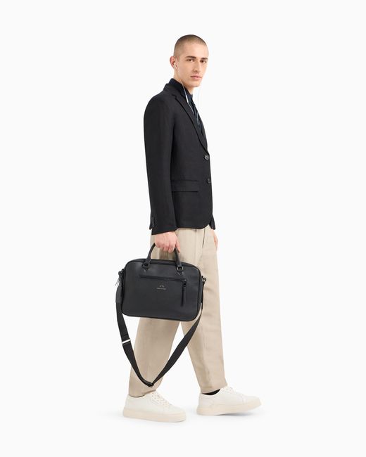 ARMANI EXCHANGE Black Two-Button Jacket for men