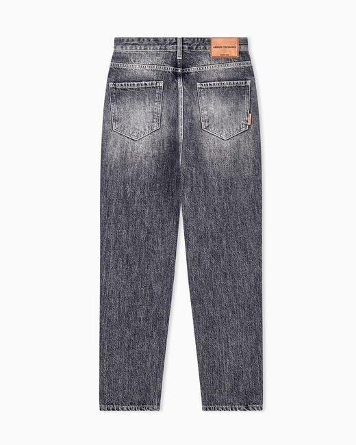 ARMANI EXCHANGE Gray Oversized Fit 5 Pockets Denim Pant