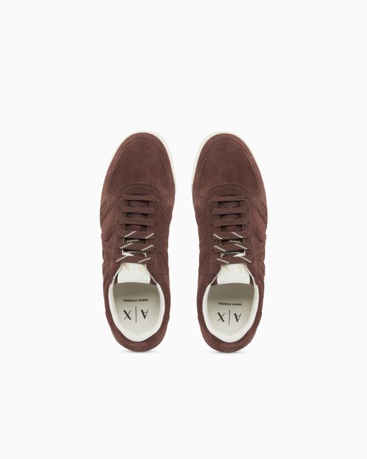 ARMANI EXCHANGE Brown Technical Fabric Sneakers