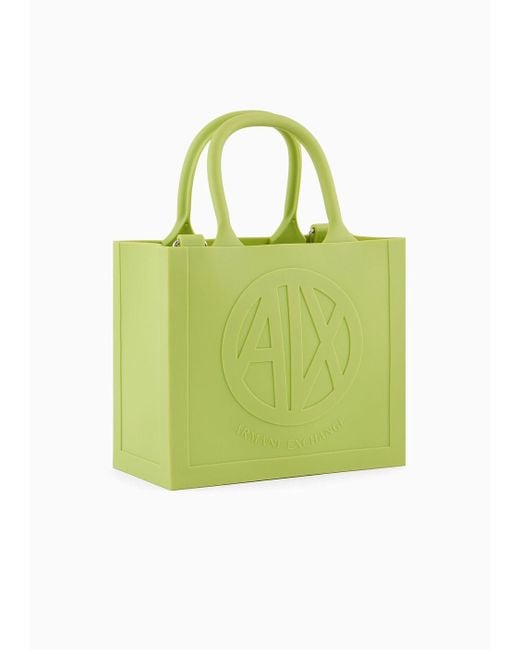 Milky Bag Con Logo In Rilievo In Materiale Riciclato di Armani Exchange in Green
