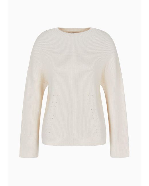 Armani Exchange White Sweaters