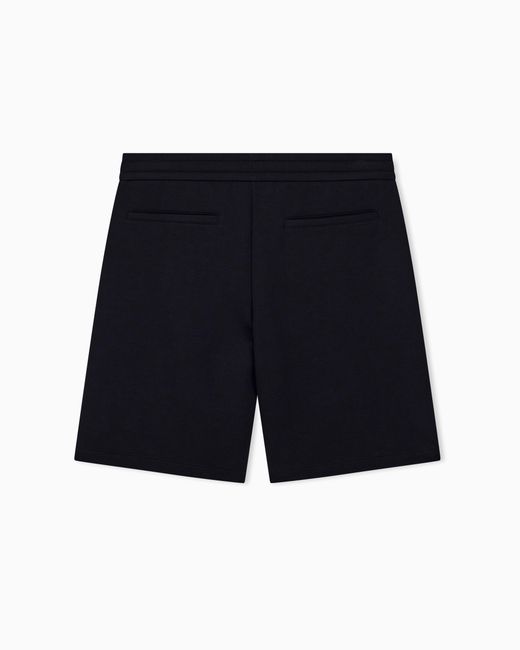 ARMANI EXCHANGE Blue Shorts Bonded Stretch Cotton Jersey Regular Fit for men