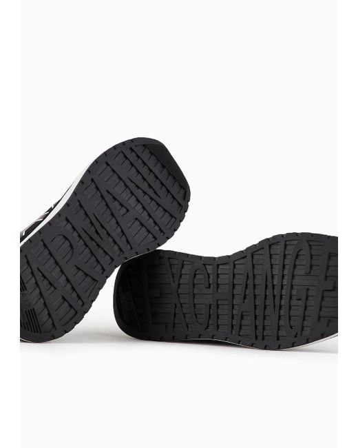 Sneakers Multimateriale di Armani Exchange in Black da Uomo