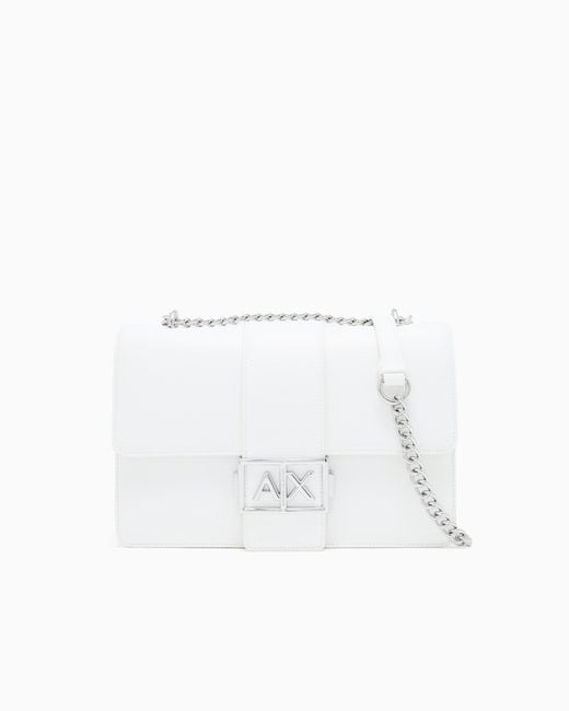 ARMANI EXCHANGE White Crossbody Messenger Bag