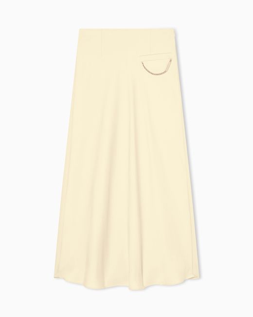 ARMANI EXCHANGE Natural Long Flowing Skirt