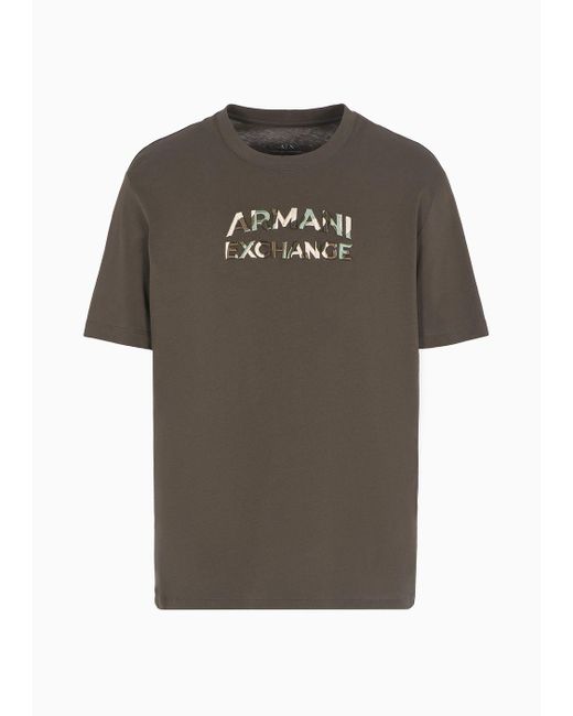 Armani Exchange Gray Regular Fit T-shirts for men
