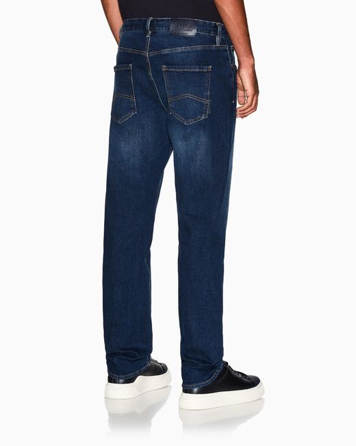 Vaqueros De Corte Recto Con Cinco Bolsillos Essential ARMANI EXCHANGE de hombre de color Blue