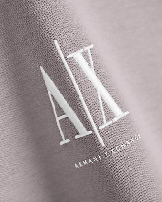 Sudadera De Algodón Elástico Con Cuello Redondo Icon ARMANI EXCHANGE de hombre de color Purple