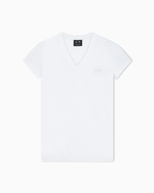 ARMANI EXCHANGE White Slim Fit T-Shirt