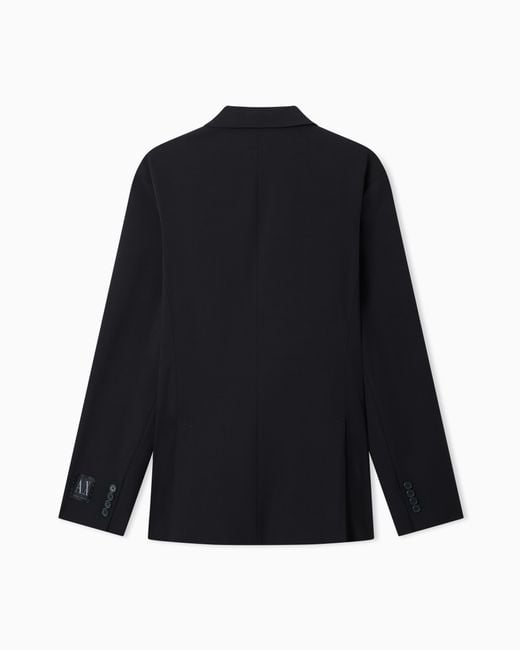 ARMANI EXCHANGE Blue Single Breasted Jacket for men
