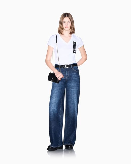 ARMANI EXCHANGE White Slim Fit T-Shirt
