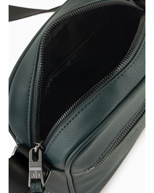 Armani Exchange Green Matte Crossbody Bag for men