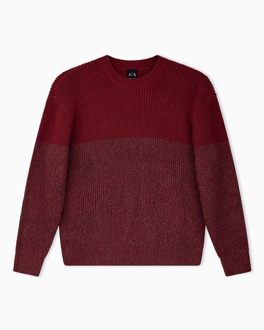 ARMANI EXCHANGE Red Regular Fit Pullover for men