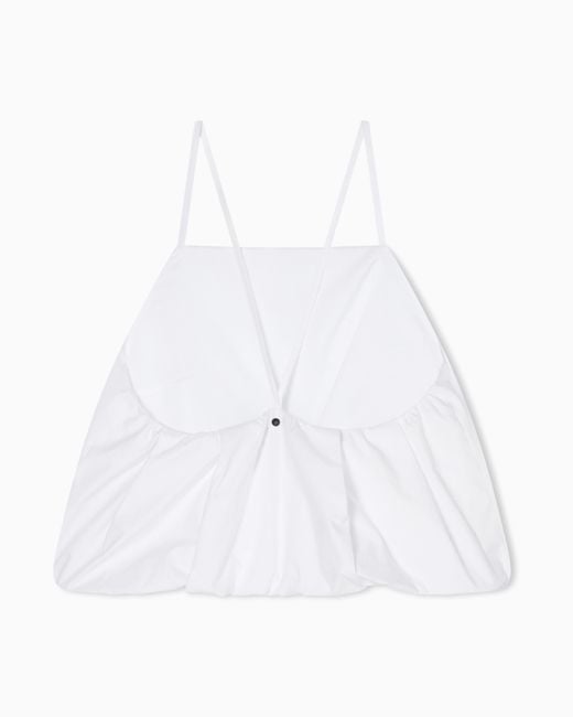 ARMANI EXCHANGE White Cotton Twill Top