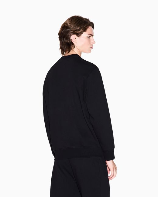 ARMANI EXCHANGE Sweatshirt Mit Rundhalsausschnitt Und Farblich Abgestimmtem Logo in Black für Herren