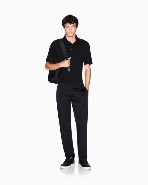 ARMANI EXCHANGE Poloshirt Mit Normaler Passform Und Kontrastband in Black für Herren