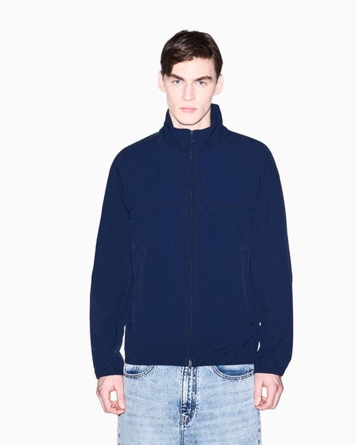 ARMANI EXCHANGE Blue Technical Fabric Blouson for men