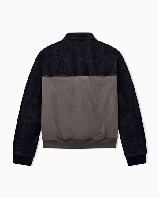 ARMANI EXCHANGE Black Regular Fit Blouson Jacket for men