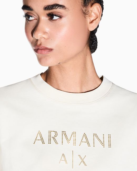 ARMANI EXCHANGE White Regular T-Shirt