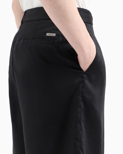 ARMANI EXCHANGE Blue Lyocell Bermuda Shorts for men