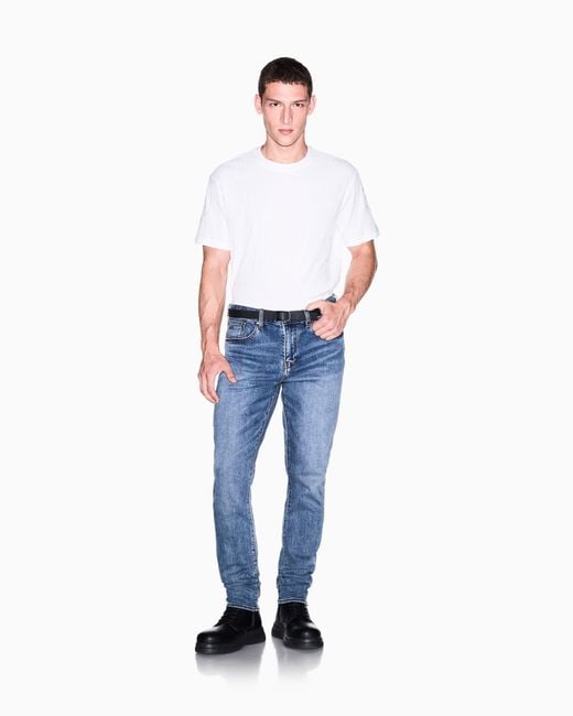 ARMANI EXCHANGE Blue Slim-Fit 5-Pocket Jeans for men