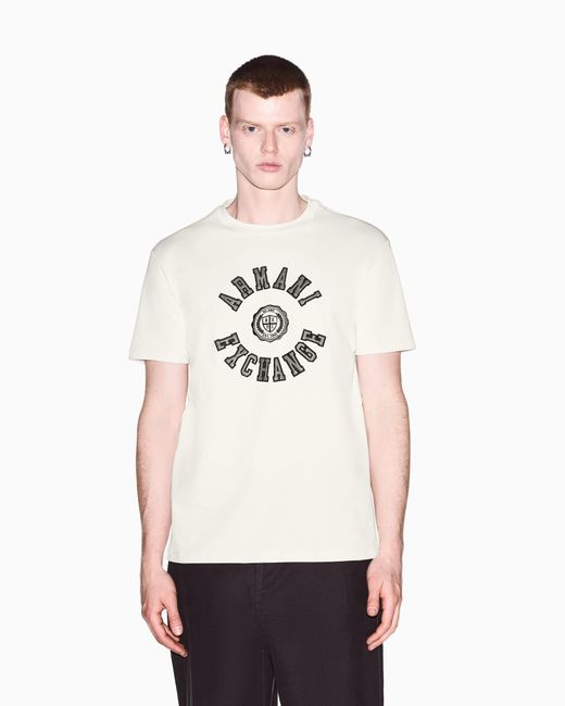 ARMANI EXCHANGE White Regular T-Shirt for men