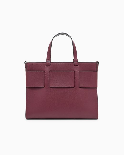 Bolso Tote Grande Con Doble Asa Y Bandolera ARMANI EXCHANGE de color Purple