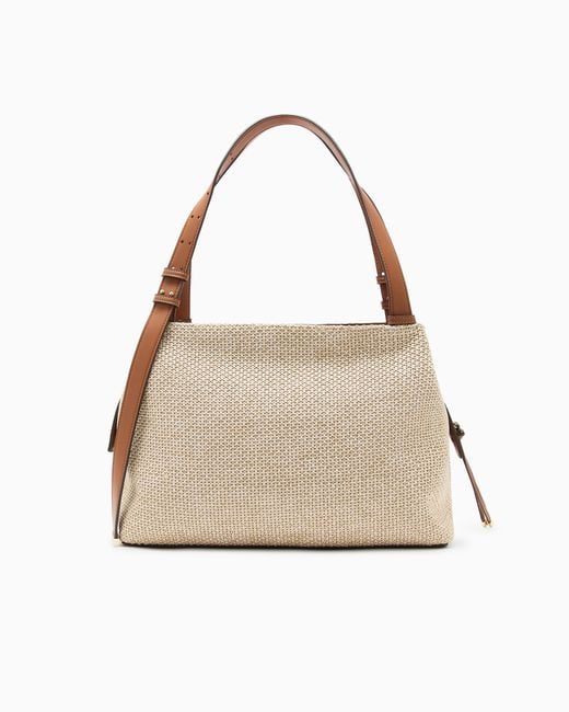 ARMANI EXCHANGE Natural Structured Mini Shoulder Bag
