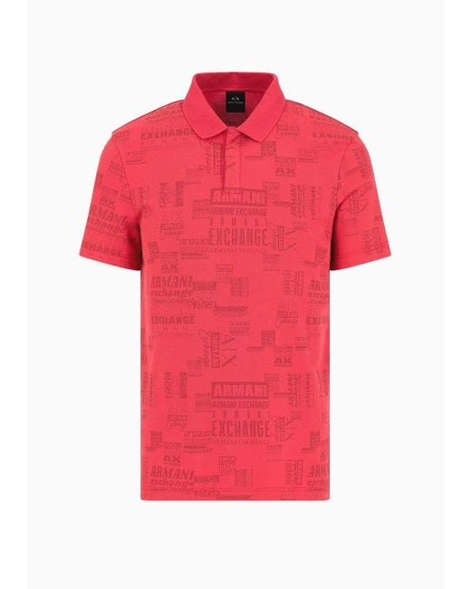 Camisas De Tipo Polo Armani Exchange de hombre de color Red