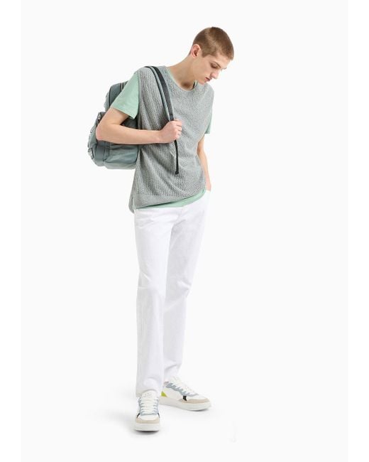 Jeans J13 Slim Fit In Denim Indigo di Armani Exchange in White da Uomo