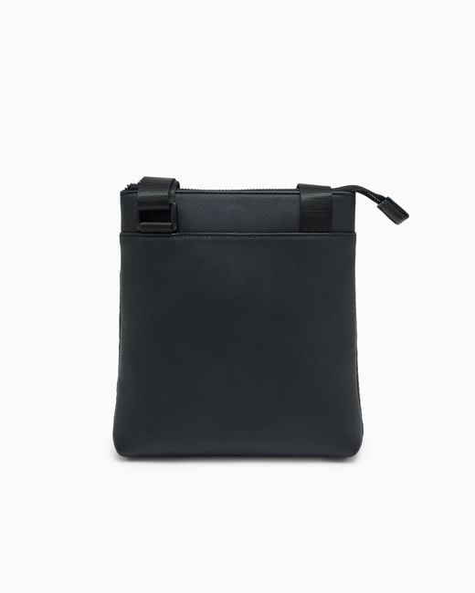 ARMANI EXCHANGE Black Flat Crossbody Messenger Bag for men