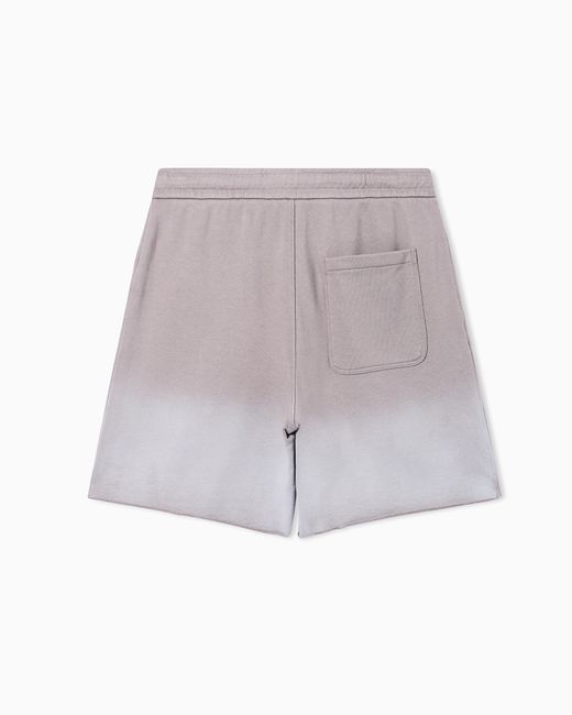 ARMANI EXCHANGE Gray Used-Effect Bermuda Shorts With Logo for men