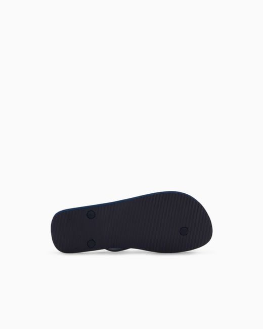 ARMANI EXCHANGE White Pool Flip Flops for men
