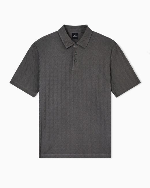 Polo De Corte Regular En Algodón Mercerizado ARMANI EXCHANGE de hombre de color Gray