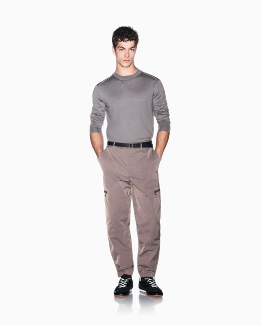 ARMANI EXCHANGE Brown Regular Fit Trousers With Lining for men