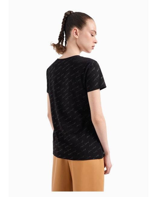 T-shirts Coupe Standard Armani Exchange en coloris Black