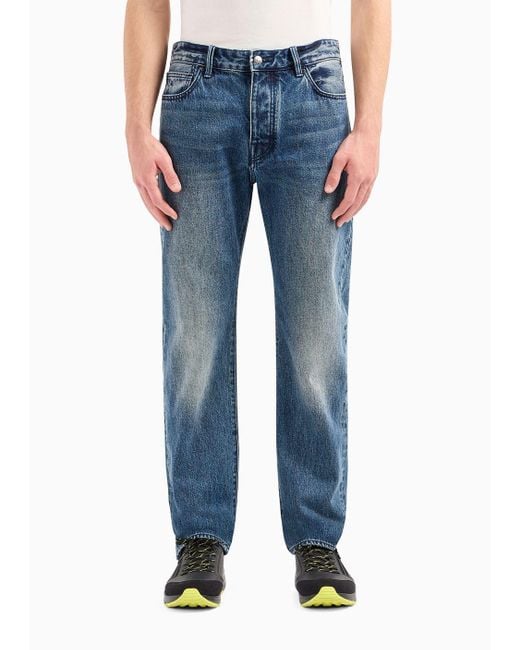 Armani Exchange Blue Relaxed Jeans for men
