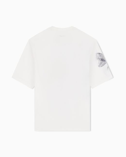 ARMANI EXCHANGE White Oversized Fit T-Shirt for men