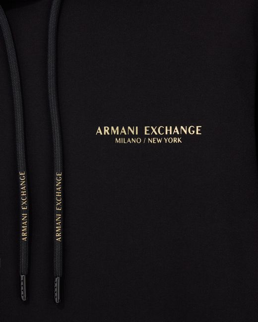 ARMANI EXCHANGE Black Hoodie Dress Essential