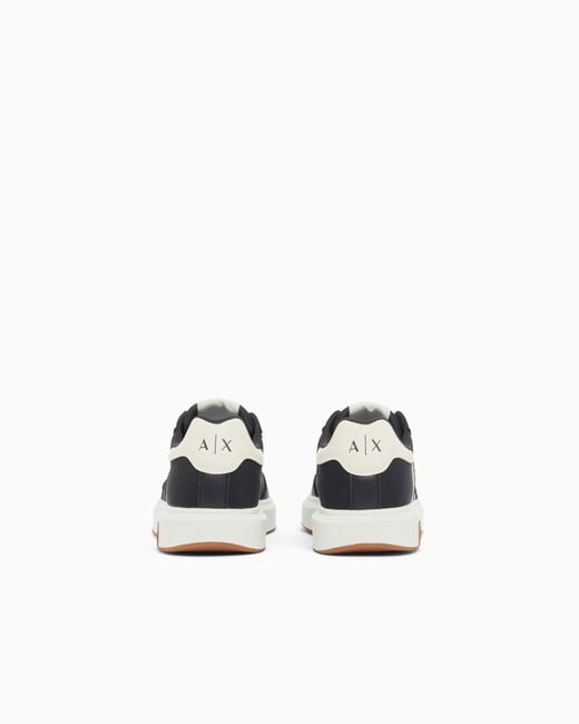 ARMANI EXCHANGE White Sneakers With Contrasting Logo for men
