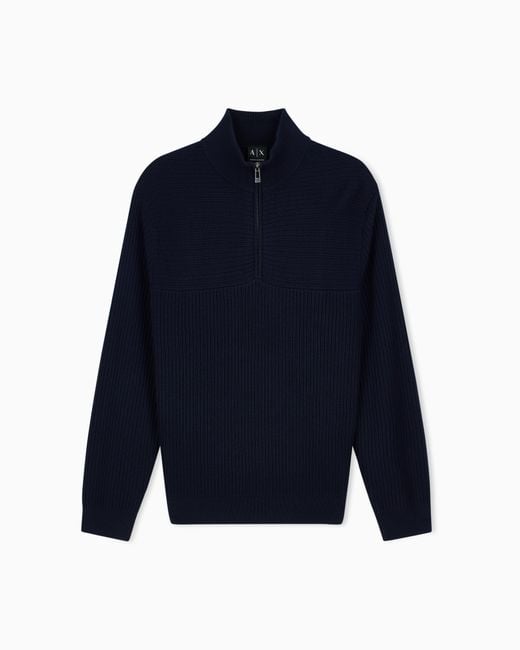 ARMANI EXCHANGE Blue Regular Fit Pullover for men