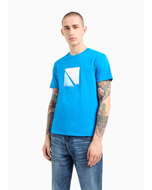 Camisetas De Corte Estándar Armani Exchange de hombre de color Blue