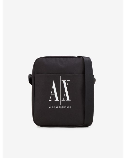 Armani Exchange Synthetic Icon Logo Fabric Crossbody Bag in Black for Men Lyst UK