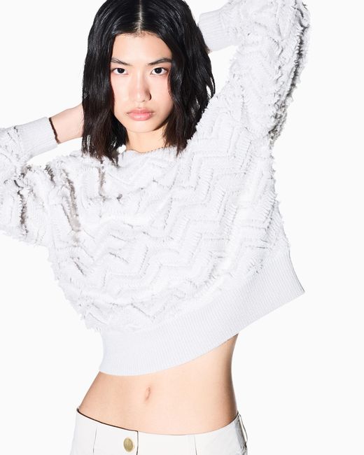 ARMANI EXCHANGE White Regular Fit Pullover
