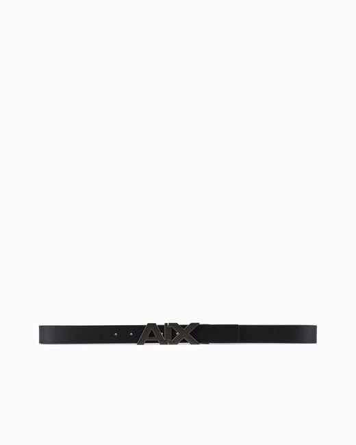 ARMANI EXCHANGE White Plate Belt for men