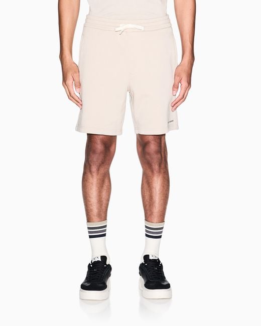 ARMANI EXCHANGE Natural Cotton French Terry Sports Bermuda Shorts for men