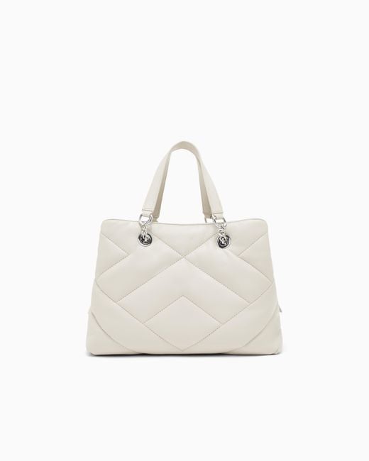 ARMANI EXCHANGE White Shopping Bag