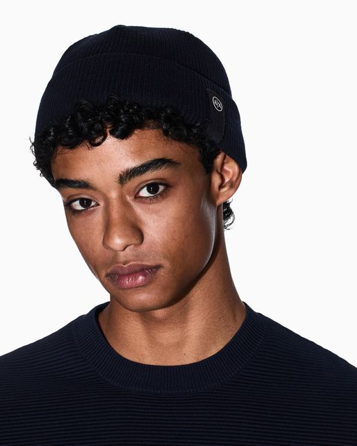 Cappello Beanie di ARMANI EXCHANGE in Blue da Uomo