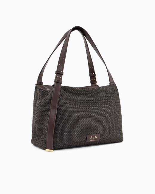 ARMANI EXCHANGE Black Structured Mini Shoulder Bag